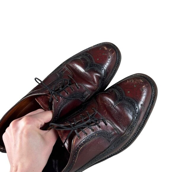 Vintage The‎ Florsheim Shoe Custom Grade Burgundy Wingtip Oxford - Men\'s Size 11 main image 10